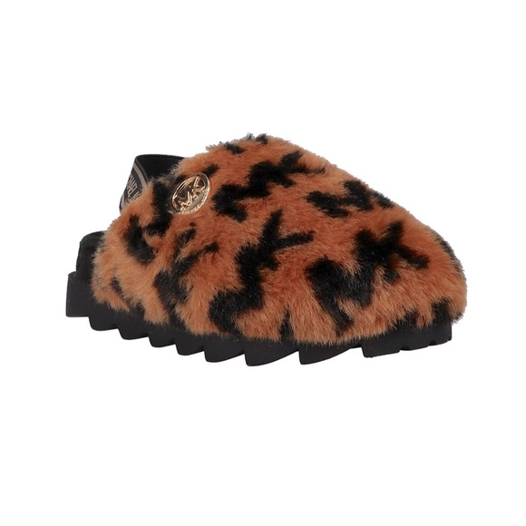 Michael Kors Little Girls Janis Kamryn Stacked Close Toe Slide - Picture 3 of 3